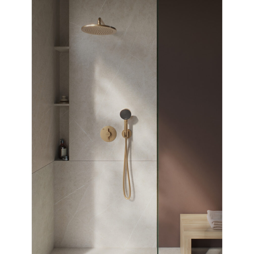 PACK DOUCHE ENCASTRÉE BRONZE THERMOSTATIQUE